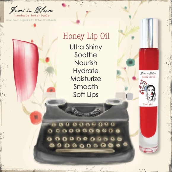 Juicy Honey Lip Oil Serum / Ultra Glossy Sheer Red, Hydrating High Shine Gloss - Picture 5 of 14